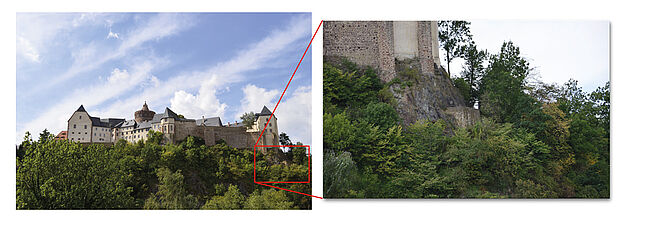 Das "Wiprechtseck" der Burg Mildenstein in Leisnig (Quelle: Sagensammlung, Bd. 1, J. Schneider)