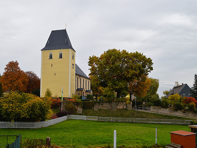 Die Kirche in Marbach (Quelle: Sagensammlung, Bd. 2; J. Schneider)